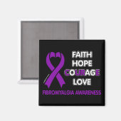 Faith Hope Courage Liebe...Fibro Magnet (Vorderseite/Rückseite)