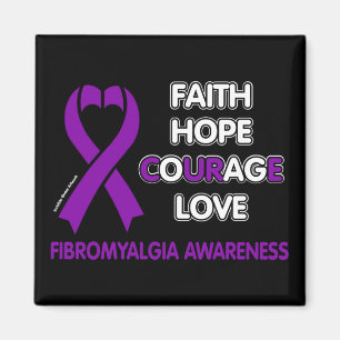 Faith Hope Courage Liebe...Fibro Magnet