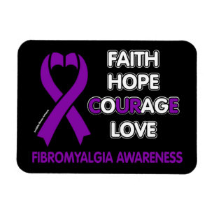 Faith Hope Courage Liebe...Fibro Magnet