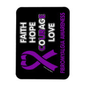 Faith Hope Courage Liebe...Fibro Magnet (Vertikal)