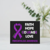 Faith Hope Courage Liebe...Fibro Postkarte (Stehend Vorderseite)