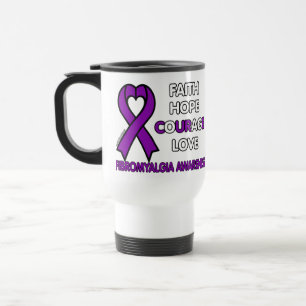 Faith Hope Courage Liebe...Fibro Reisebecher