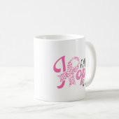 Faith Hope Cure Breast Cancer Pink Ribbon Kaffeetasse (VorderseiteRechts)