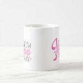 Faith Hope Cure Breast Cancer Pink Ribbon Kaffeetasse (Mittel)