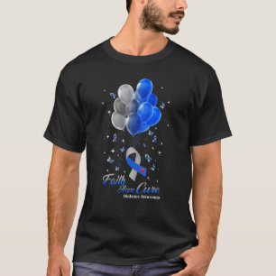 Faith Hope Cure Butterfets Blue Ribbon Diabetes A T-Shirt