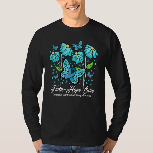 Faith Hope Cure Butterfly Progressive Supranuclear T-Shirt (Vorderseite)