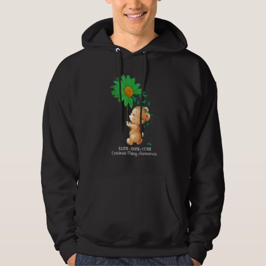Faith Hope Cure Green Cerebral Palsy Awareness 1 Hoodie (Vorderseite)