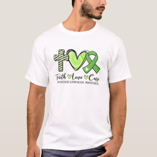 Faith Hope Cure Green Ribbon Non-Hodgkin-Lymphom T-Shirt