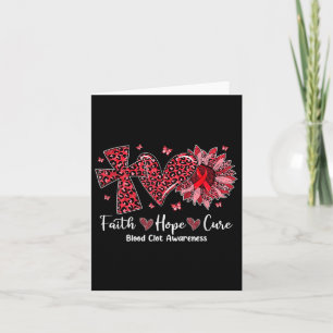 Faith Hope Cure Sonnenblumen Leopard Blood Clot Aw Karte