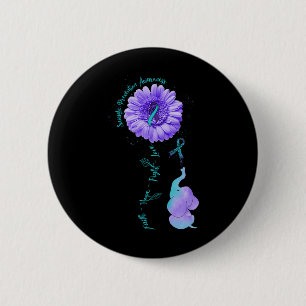Faith Hope Fight Liebe Elephant Suicide Prevention Button