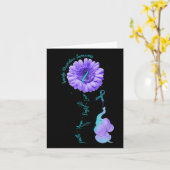 Faith Hope Fight Liebe Elephant Suicide Prevention Karte (Gelbe Blume)