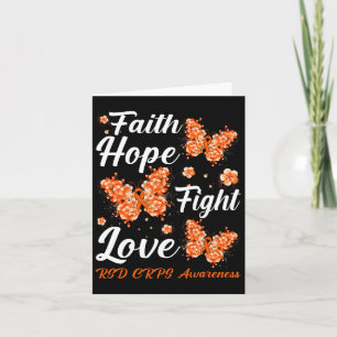 Faith Hope Fight Liebe Rsd Crps Awareness Butterfl Karte