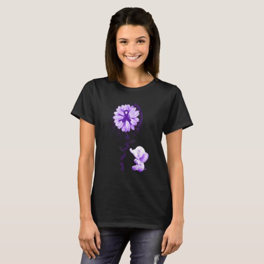 Faith Hope Fight Love Elephant Epilepsy Awareness T-Shirt (Vorne ganz)