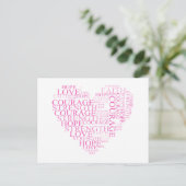 Faith Hope Heart Postcard Postkarte (Stehend Vorderseite)