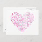 Faith Hope Heart Postcard Postkarte (Vorne/Hinten)