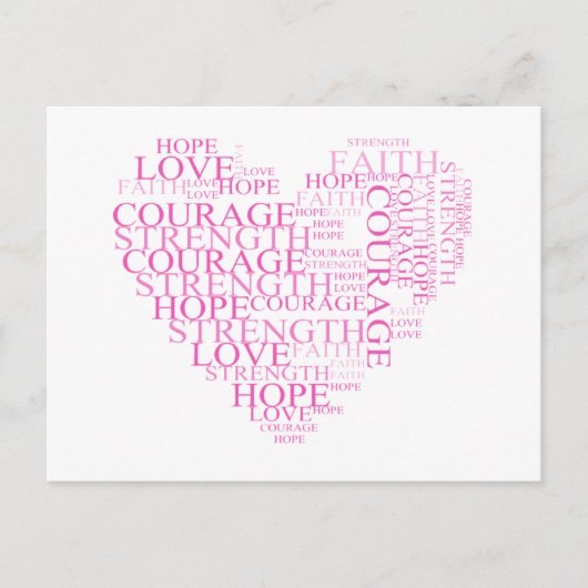 Faith Hope Heart Postcard Postkarte (Vorderseite)