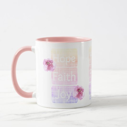 Faith Hope Joy Tasse (Links)