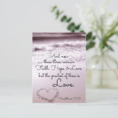 Faith Hope Liebe, 1 Corinthians 13:13, Ocean Beach Postkarte (Stehend Vorderseite)