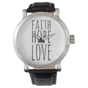 Faith Hope Liebe Armbanduhr