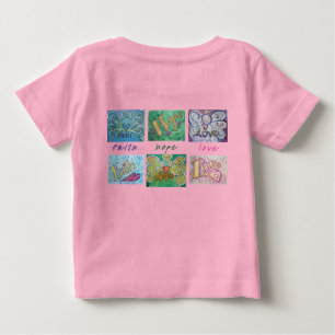 Faith Hope Liebe Art Collage T - Shirt (Zurück)