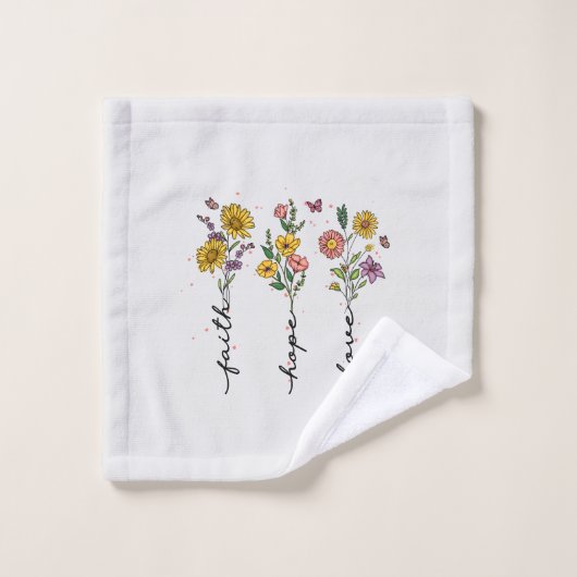 Faith-Hope-Liebe Badhandtuch Set (Waschlappen)