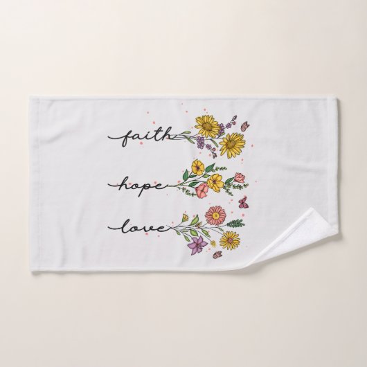 Faith-Hope-Liebe Badhandtuch Set (Handtuch)