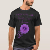 Faith Hope Liebe Bauchspeicheldrüsenkrebs Bewussts T-Shirt (Vorderseite)