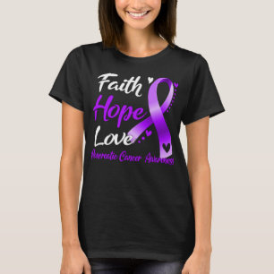 Faith Hope Liebe Bauchspeicheldrüsenkrebs Bewussts T-Shirt