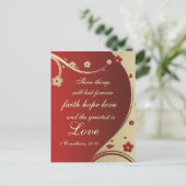 Faith Hope Liebe Bible Verse Maßgeschneiderte Post Postkarte (Stehend Vorderseite)