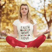 Faith Hope Liebe Boho Christlich Arrow Red Heart T-Shirt