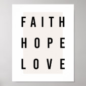 Faith Hope Liebe Box Poster (Vorne)