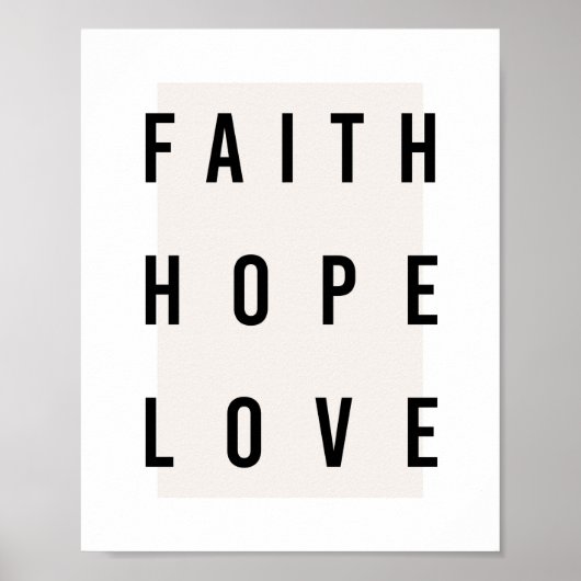 Faith Hope Liebe Box Poster (Vorne)