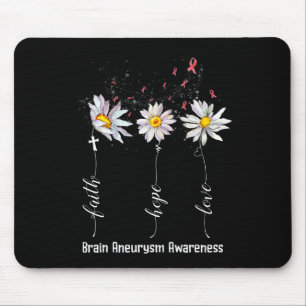 Faith Hope Liebe Brain Aneurysm Awareness Blume G Mousepad