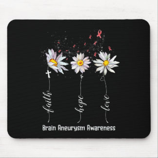 Faith Hope Liebe Brain Aneurysm Awareness Blume G Mousepad