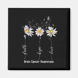 Faith Hope Liebe Brain Cancer Awareness Shirt Flow Magnet