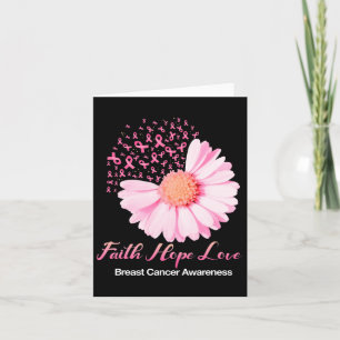 Faith Hope Liebe Breast Cancer Awareness Blume But Karte