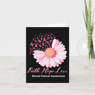 Faith Hope Liebe Breast Cancer Awareness Blume But Karte
