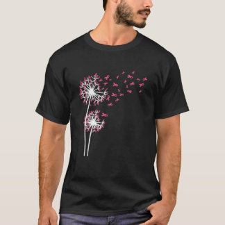 Faith Hope Liebe Breast Cancer Awareness Dandelion T-Shirt