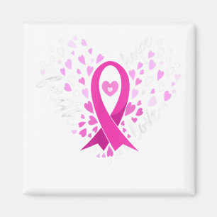 Faith Hope Liebe Breast Cancer Awareness Pink Ribb Magnet