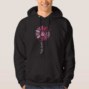Faith Hope Liebe Brustkrebs Bewusstsein Sonnenblum Hoodie