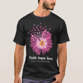 Faith Hope Liebe Brustkrebs Bewusstsein T-Shirt (Vorderseite)