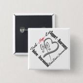 Faith Hope Liebe Butterfly - Hirntumor Button (Vorne & Hinten)