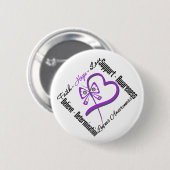 Faith Hope Liebe Butterfly - Lupus Bewusstsein Button (Vorne & Hinten)