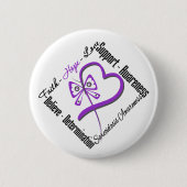 Faith Hope Liebe Butterfly - Sarcoidose Bewusstsei Button (Vorderseite)