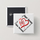 Faith Hope Liebe Butterfly - Schlaglicht Aufklärun Button (Vorne & Hinten)