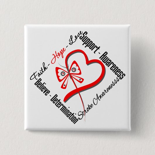 Faith Hope Liebe Butterfly - Schlaglicht Aufklärun Button (Vorderseite)