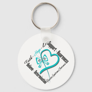 Faith Hope Liebe Butterfly Tourette Syndrom Schlüsselanhänger