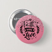 Faith Hope Liebe Button (Vorne & Hinten)