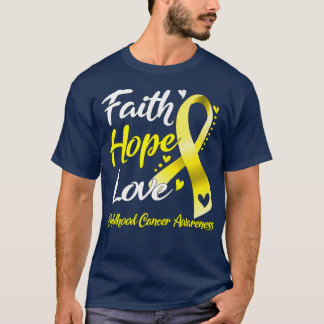 Faith Hope Liebe Childhood Cancer Awareness429 T-Shirt