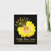 Faith Hope Liebe Childhood Cancer Awareness Ribbon Karte (Vorderseite)